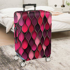1-Piece Red Pink Geometric Abstract Modern Stylish  Suitcase Luggage Cover, Stretch Protective Sleeve