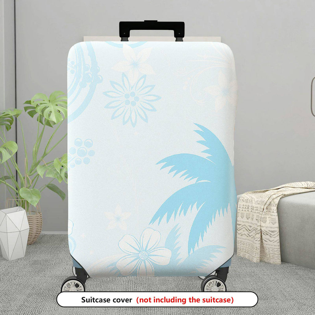 1-Piece Hawaiian Palm Beach Floral Music Landscape  Suitcase Luggage Cover, Stretch Protective Sleeve