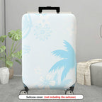 1-Piece Hawaiian Palm Beach Floral Music Landscape  Suitcase Luggage Cover, Stretch Protective Sleeve