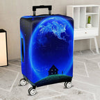1-Piece Blue Earth Universe Space Night Landscape  Suitcase Luggage Cover, Stretch Protective Sleeve