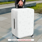 1-Piece Snowflake Star Grey White Christmas Holiday  Suitcase Luggage Cover, Stretch Protective Sleeve