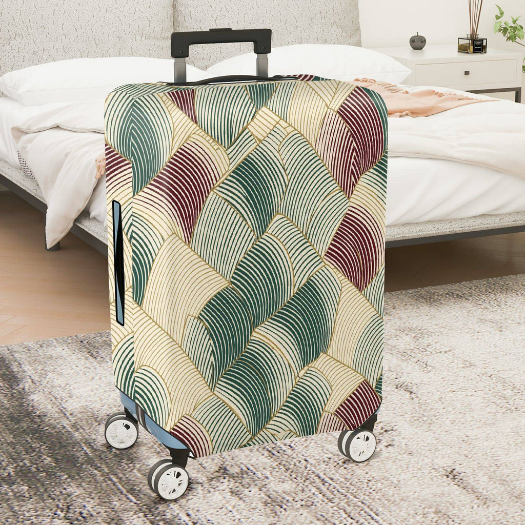1-Piece Abstract Geometric Colorful Modern Stylish Elegant  Suitcase Luggage Cover, Stretch Protective Sleeve