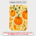 1-Piece Pumpkin Autumn Leaves Harvest Thanksgiving Holiday  Suitcase Luggage Cover, Stretch Protective Sleeve