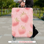 1-Piece Strawberry Pink Bubble Cute Fun Cheerful  Suitcase Luggage Cover, Stretch Protective Sleeve