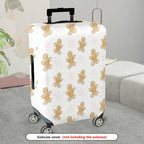 1-Piece Gingerbread Candy Christmas Holiday Festive  Suitcase Luggage Cover, Stretch Protective Sleeve