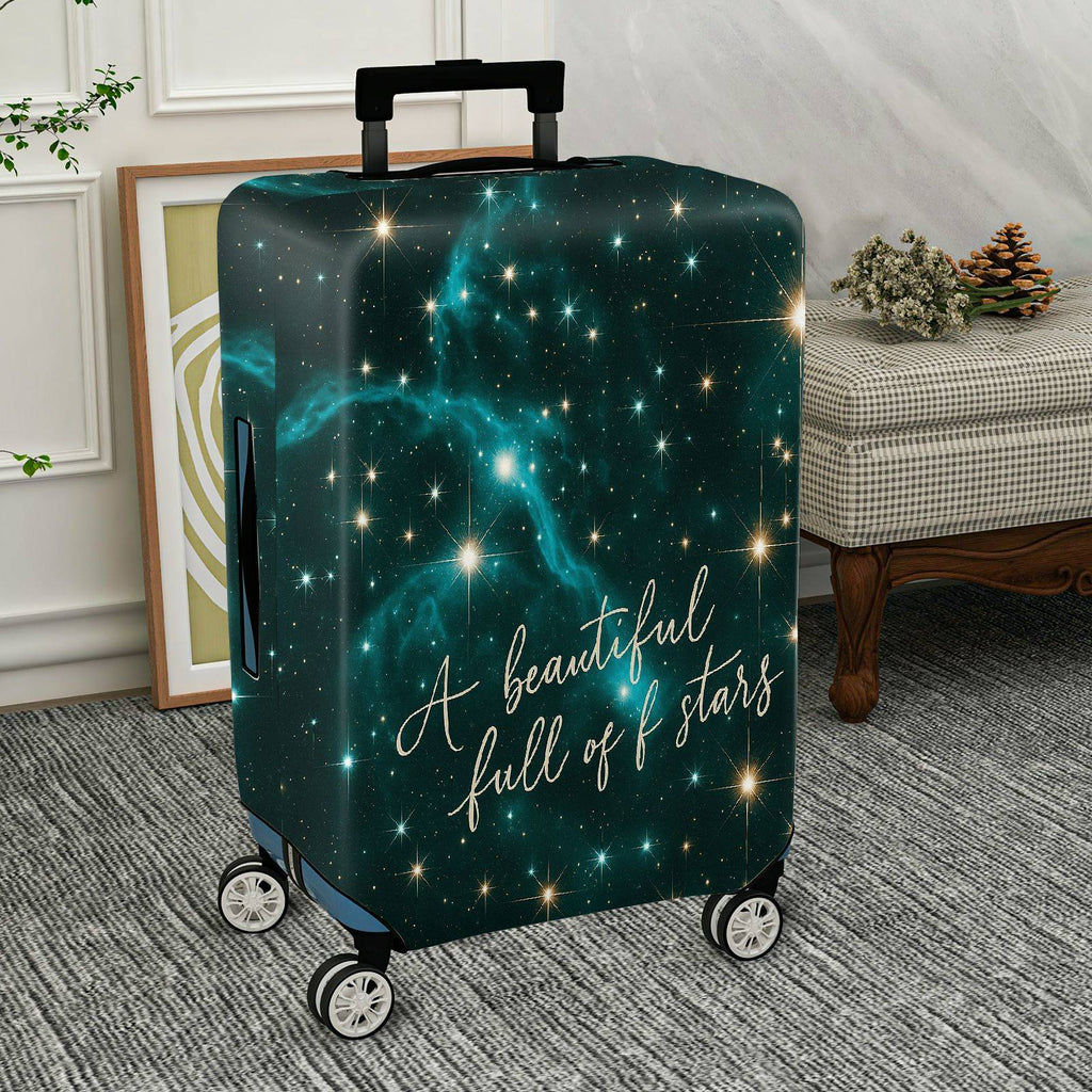 1-Piece Starry Galaxy Astral Cosmic Celestial Night  Suitcase Luggage Cover, Stretch Protective Sleeve