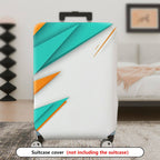 1-Piece Abstract Geometric Modern Colorful Artistic Stylish  Suitcase Luggage Cover, Stretch Protective Sleeve