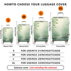 1-Piece Forest River Waterfall Nature Landscape Travel  Suitcase Luggage Cover, Stretch Protective Sleeve