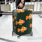 1-Piece Animal Fish Green Pattern  Suitcase Luggage Cover, Stretch Protective Sleeve