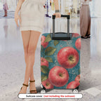 1-Piece Apple Fruit Bubble Blue Leaf Artistic Colorful  Suitcase Luggage Cover, Stretch Protective Sleeve
