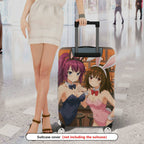 1-Piece Anime Bunny Girl Bar Lounge  Character Decorative  Suitcase Luggage Cover, Stretch Protective Sleeve