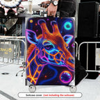 1-Piece Graffiti Giraffe Colorful Cosmic Art Vibrant  Suitcase Luggage Cover, Stretch Protective Sleeve