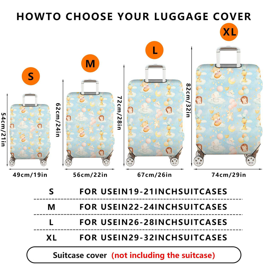 1-Piece Animal Balloon Star Cloud  Suitcase Luggage Cover, Stretch Protective Sleeve