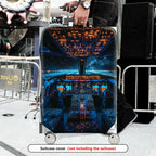 1-Piece Airplane Cockpit Night Sky Starry Universe Aerospace  Suitcase Luggage Cover, Stretch Protective Sleeve