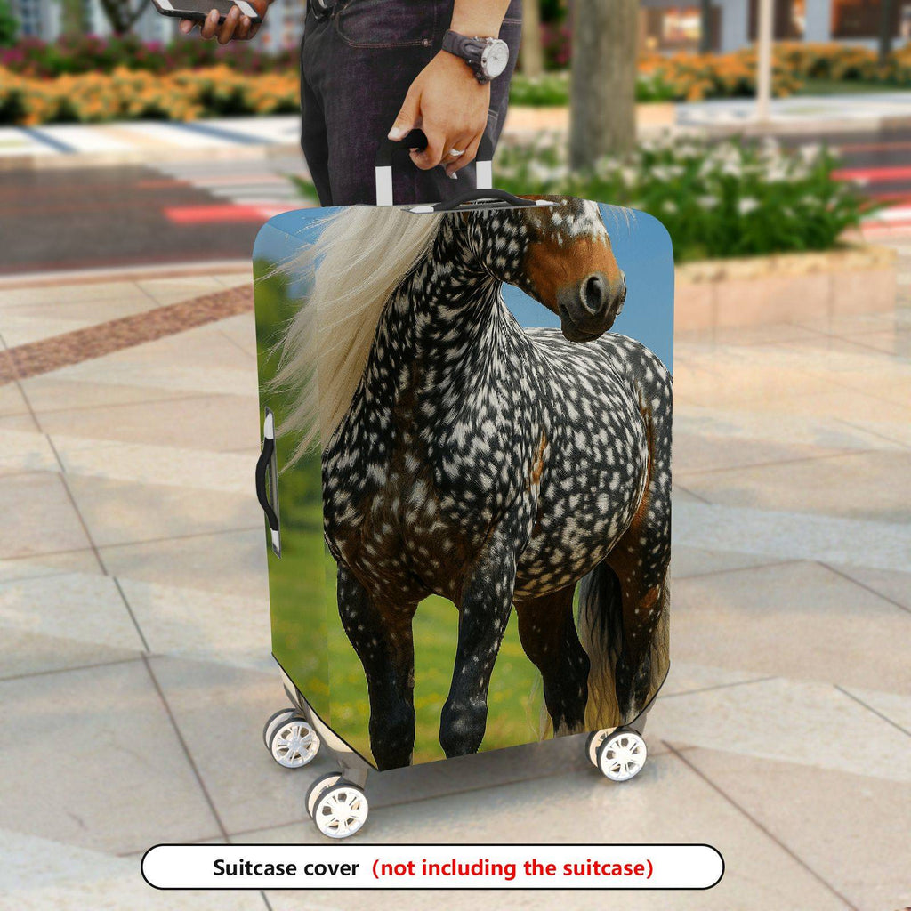 1-Piece Horse Nature Art Pattern Travel Holiday Scenic Galloping  Suitcase Luggage Cover, Stretch Protective Sleeve