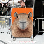 1-Piece Orange Capybara Animal Fun Quirky Cute  Suitcase Luggage Cover, Stretch Protective Sleeve
