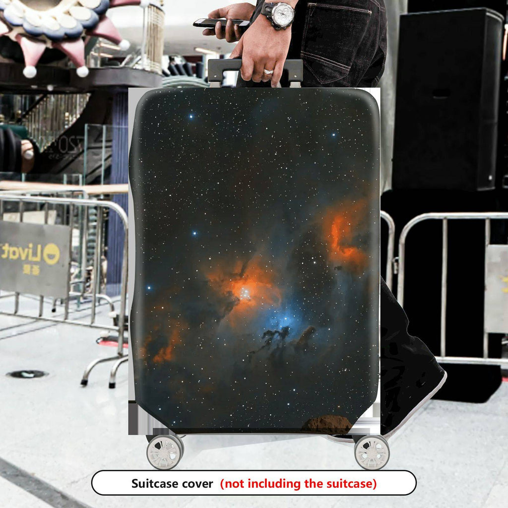 1-Piece Nebula Galaxy Starry Space Universe Cosmic  Suitcase Luggage Cover, Stretch Protective Sleeve