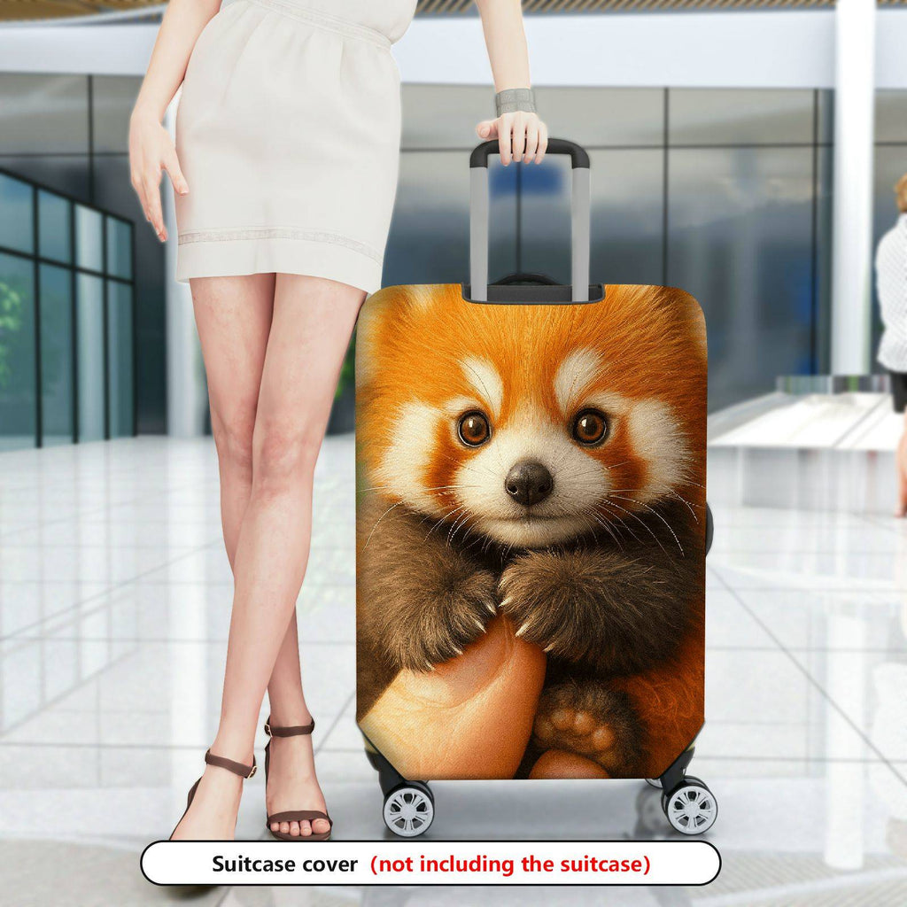 1-Piece Cute Adorable Red Panda Animal Nature Wildlife  Suitcase Luggage Cover, Stretch Protective Sleeve