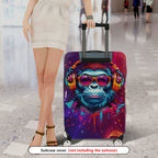 1-Piece Abstract Colorful Headphones  Art Graphic  Suitcase Luggage Cover, Stretch Protective Sleeve