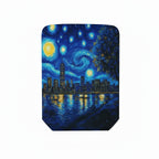1-Piece Starry Night City Skyline Abstract Artistic Landscape  Suitcase Luggage Cover, Stretch Protective Sleeve