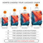 1-Piece Abstract Vibrant Colorful Artistic Modern Stylish  Suitcase Luggage Cover, Stretch Protective Sleeve