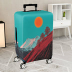 1-Piece Sunset Mountain Landscape Artistic Tree Minimalist  Suitcase Luggage Cover, Stretch Protective Sleeve