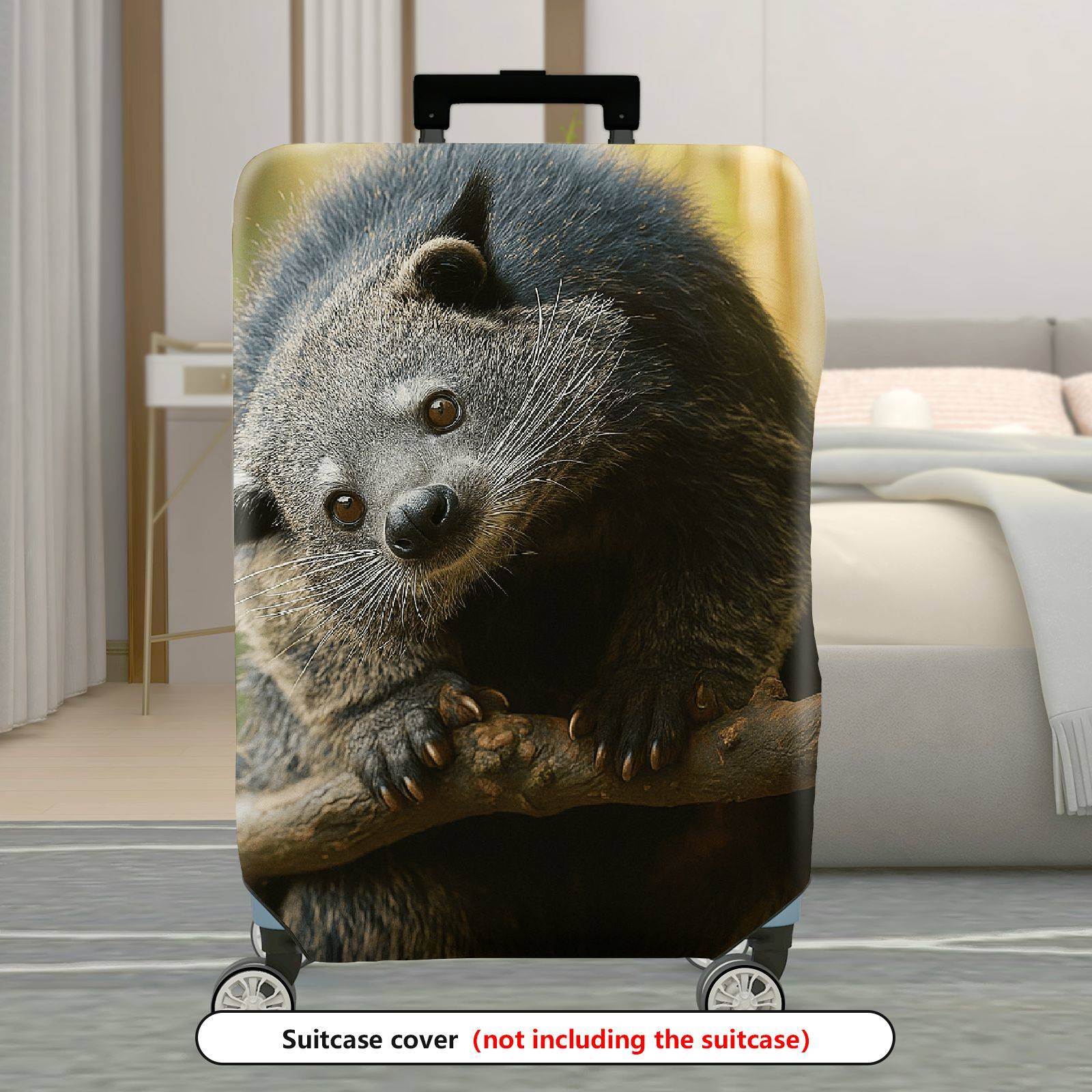 1-Piece Cute Animal Nature Wildlife Fun Decorative  Suitcase Luggage Cover, Stretch Protective Sleeve