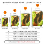 1-Piece Cute Red Panda Tree Leaves Nature Animal  Suitcase Luggage Cover, Stretch Protective Sleeve