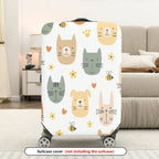 1-Piece Adorable Cat Dog Bee Flower Heart  Suitcase Luggage Cover, Stretch Protective Sleeve