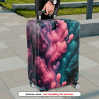 1-Piece Abstract Pink Blue Swirl Art Colorful Creative  Suitcase Luggage Cover, Stretch Protective Sleeve