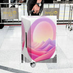1-Piece Sunrise Mountain Landscape Pastel Scenic Artistic Colorful  Suitcase Luggage Cover, Stretch Protective Sleeve