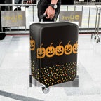 1-Piece Halloween Pumpkin Spooky Festive Party Holiday  Suitcase Luggage Cover, Stretch Protective Sleeve