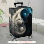 1-Piece Wolf Moon Nature Cosmic Night Mystical  Suitcase Luggage Cover, Stretch Protective Sleeve