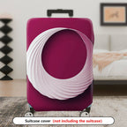 1-Piece Modern Geometric Elegant Stylish Unique Burgundy  Suitcase Luggage Cover, Stretch Protective Sleeve