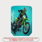1-Piece Adventure Motorbike Rider Splash Thrill Action  Suitcase Luggage Cover, Stretch Protective Sleeve