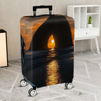 1-Piece Sunset Ocean Arch Nature Landscape Scenic Evening  Suitcase Luggage Cover, Stretch Protective Sleeve