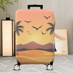 1-Piece Sunset Beach Tropical Birds Mountain Landscape Nature Scene  Suitcase Luggage Cover, Stretch Protective Sleeve