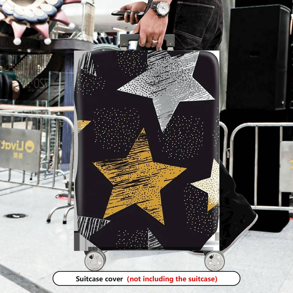 1-Piece Starry Night Celestial Cosmic Galaxy Stellar  Suitcase Luggage Cover, Stretch Protective Sleeve