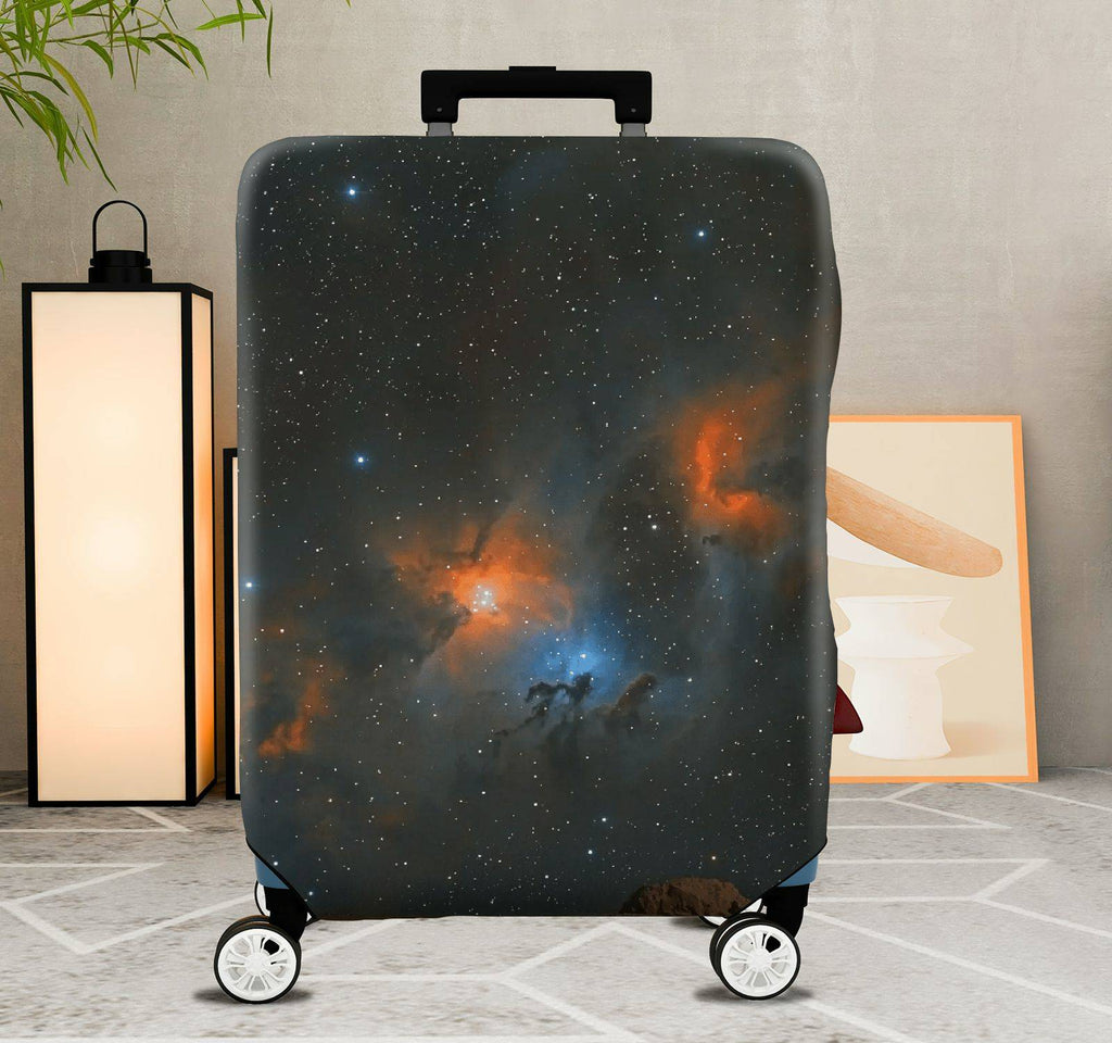1-Piece Nebula Galaxy Starry Space Universe Cosmic  Suitcase Luggage Cover, Stretch Protective Sleeve