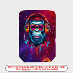 1-Piece Abstract Colorful Headphones  Art Graphic  Suitcase Luggage Cover, Stretch Protective Sleeve