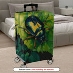 1-Piece Beetle Green Nature Leaf Insect Artistic  Suitcase Luggage Cover, Stretch Protective Sleeve