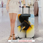 1-Piece Penguin Nature Animal Hugging Love Cute  Suitcase Luggage Cover, Stretch Protective Sleeve