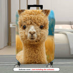 1-Piece Cute Alpaca Animal Nature Scenery Artistic  Suitcase Luggage Cover, Stretch Protective Sleeve