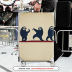 1-Piece Sloth Dance Pattern Fun Cute Animal  Art Beige  Suitcase Luggage Cover, Stretch Protective Sleeve