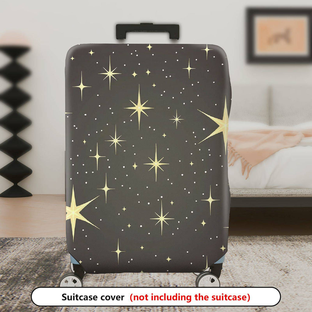 1-Piece Starry Night Sky Cosmic Galaxy Starburst Sparkle  Suitcase Luggage Cover, Stretch Protective Sleeve