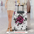1-Piece Rose Floral Star Pattern Decorative  Suitcase Luggage Cover, Stretch Protective Sleeve