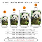 1-Piece Panda Forest Nature Wildlife Cute Animal  Suitcase Luggage Cover, Stretch Protective Sleeve