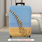 1-Piece Natural Scenic Birds Sky Landscape Nature Grassland  Suitcase Luggage Cover, Stretch Protective Sleeve