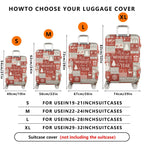 1-Piece Christmas Holiday Winter Snowflake Tree Reindeer  Suitcase Luggage Cover, Stretch Protective Sleeve