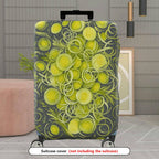 1-Piece Abstract Green Swirl Circle Artistic Unique Eye-catching  Suitcase Luggage Cover, Stretch Protective Sleeve
